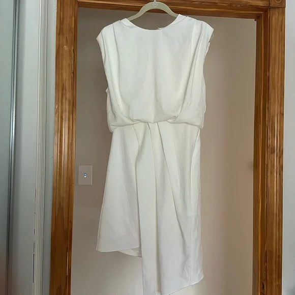 Et Och Dresses | Et Ochs White Charlotte Asymmetric Draped Mini Dress Size 4 | Color: White | Size: 4 | Riverob2018's Closet Et Och Dresses | Et Ochs White Charlotte Asymmetric Draped Mini Dress Size 4 | Color: White | Size: 4 | Riverob2018's Closet